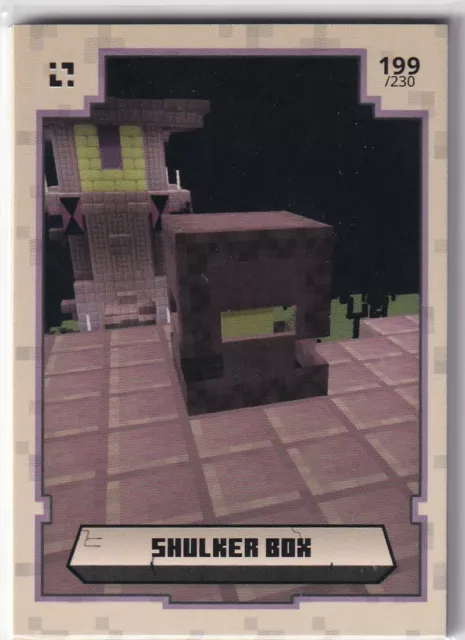 Panini Minecraft Avventura Trading Carte Mappa No. 199 Shulker Scatola/Cassa