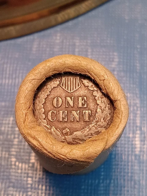 Indian Head/Wheat Back Penny Shotgun Half Roll Prior to 1929-Lot # 843