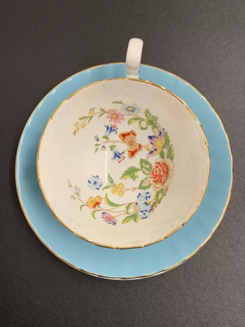 AYNSLEY Cottage Garden Tea Cup and Saucer