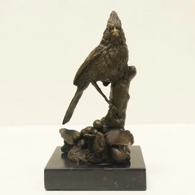 Estatua Pájaro Fauna Art Deco Estilo Art Nouveau Estilo Bronce sólido