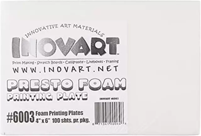 INOVART Presto Foam Printing Plates Econo Pack, 4"x6", 100 Sheets