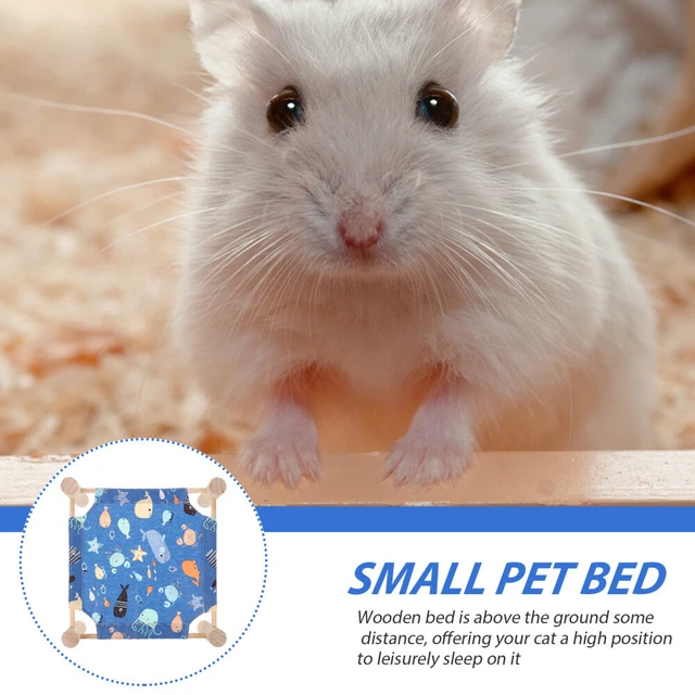 Lit de camp pour hamster surélevé, lit pour animaux de compagnie, lit amovible 3