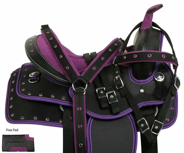 Synthétique Plaisir/Trail Western Barrel Racing Équitation Selle Tack Adulte