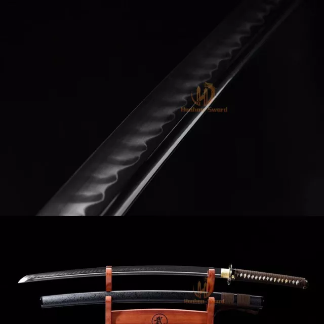 Choji Hamon T10 steel Clay Tempered Japanese Katana Sword Battle Ready Sharp
