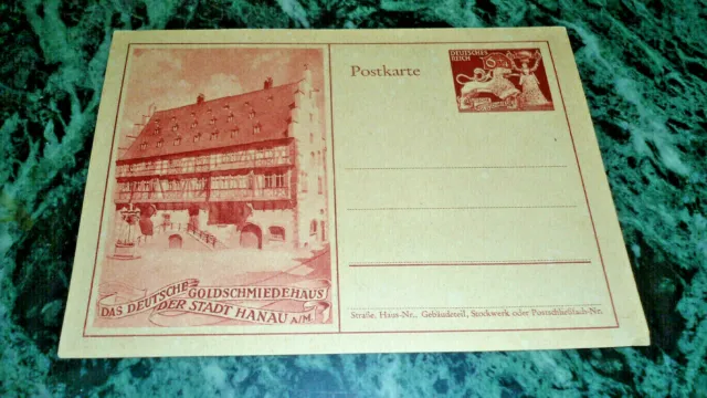 Postkarte Deutsches Reich Ganzsache Goldschmiedehaus Hanau
