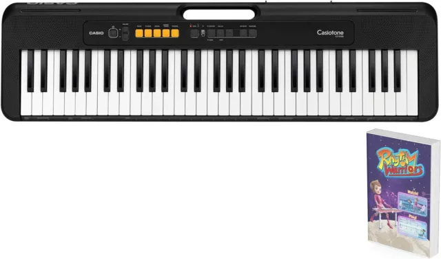 Casio CT-S100AD 61 Key Portable Electronic Keyboard in Black with AC Adapter Inc