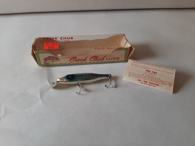 Vintage Creek Chub Pikie 900 Blue Chrome 940P Fishing Lure for Cohos Chinook Vintage Creek Chub Pikie 900 Blue Chrome 940P Fishing Lure for Cohos Chinook