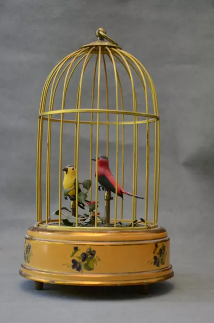 Automate cage à oiseau chanteur musical France Mécanique Siffleur Parfait  État