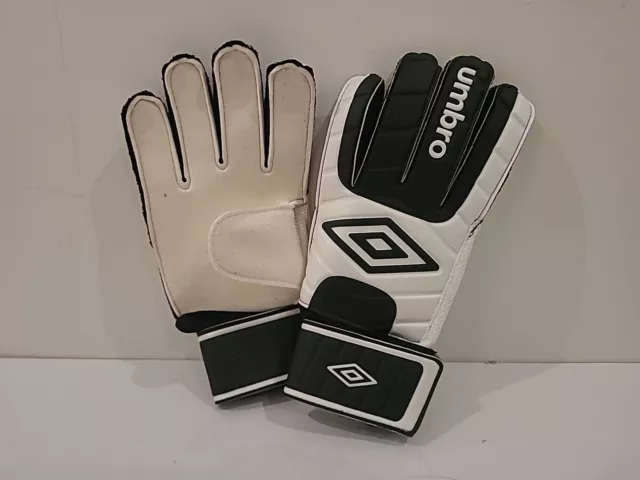 UMBRO CANFORD FOOTBALL Goalkeeper Gloves Mens Size 9 Black White
