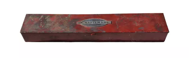 Vintage Antique Craftsman 1/2 Socket Set Breaker Bar Red Box Badge Circle H M14