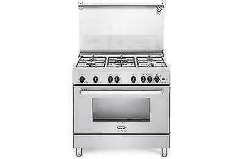 Delonghi PRO96GVWED2 Cuisine Four Gaz 90X60 5 Feux Triple Couronne Blanc
