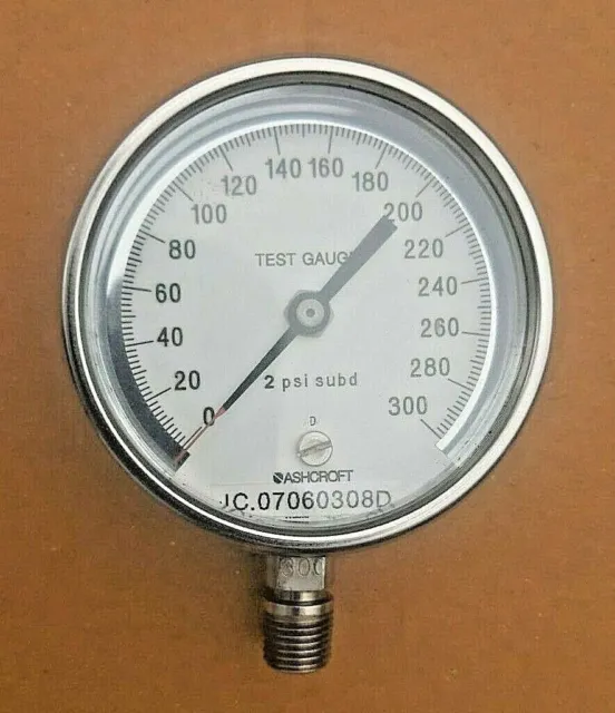 Ashcroft Pressure Gauge Ic 07060308D - 0 To 300 Psi - New