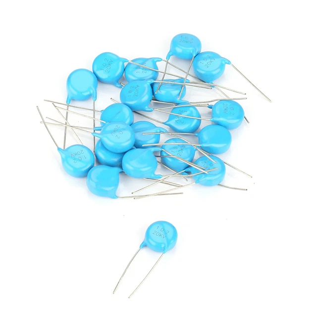 20pcs 20KV 1nF 0.001uF 1000pF 102 High Voltage Ceramic Capacitor Kit