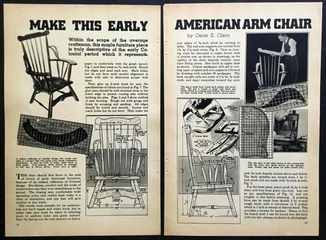 Sillón americano temprano 1937 cómo construir planes coloniales