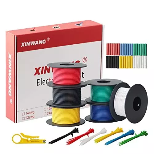 Fil électrique en Silicone-075mm² 18AWG 6 coloris kit 5 mètres chacun Fil de ... 2