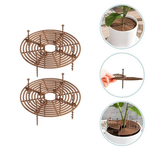 2 pièces plante arbre anneau pot de fleur de sol rond planteur