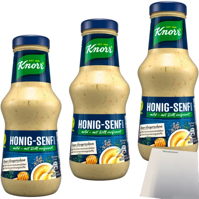 Knorr Schlemmersauce Honig-Senf-Dill 3er Pack 3x250ml Flasche usy Block