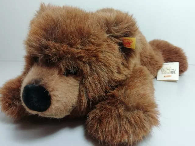 Steiff Bär Teddy Teddybär Urs 45cm braun liegend 069666 KFS Braunbär 3