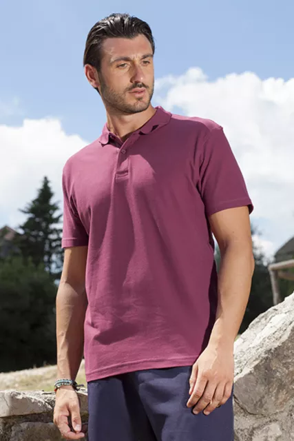 Polo Uomo maglia t shirt maglietta manica corta da lavoro cotone t-shirt sport