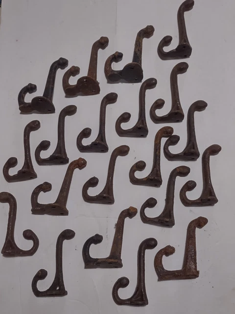 Cast Iron Hat Coat Hooks Lot of 20 Architectural Salvage