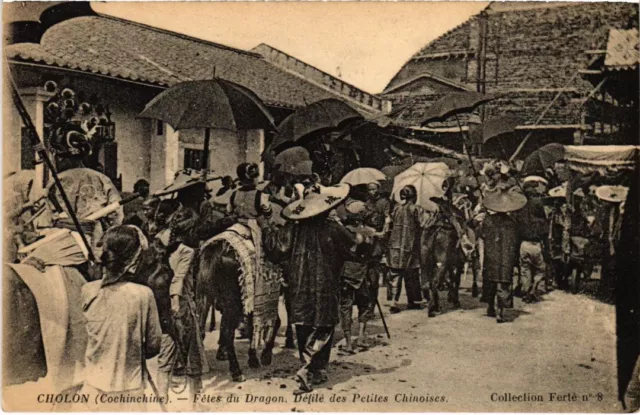 CPA AK Vietnam Fetes du Dragon. Cholon, Cochinchine INDOCHINA (1284271)