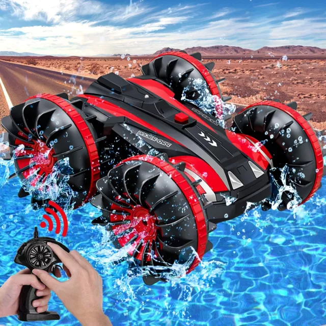 ANJUU Amphibious RC Car 360&#176;Flip Rotation, 2.4GHz Remote Control Vehicle, 4