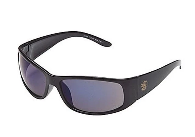 Smith & Wesson Elite Safety Glasses with Black Frame and Blue Mirror Lens