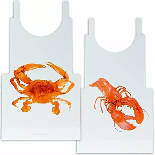 Disposable Poly Crab & Lobster Bibs for Seafood or Crawfish Boil by Avant Grub