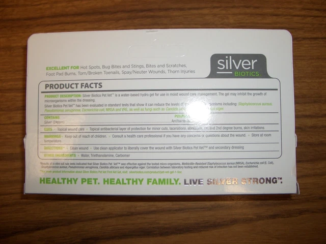 American Biotech Labs Silver Biotics Pet Vet First Aid Gel  1.5 oz Exp. 6/24/23 3