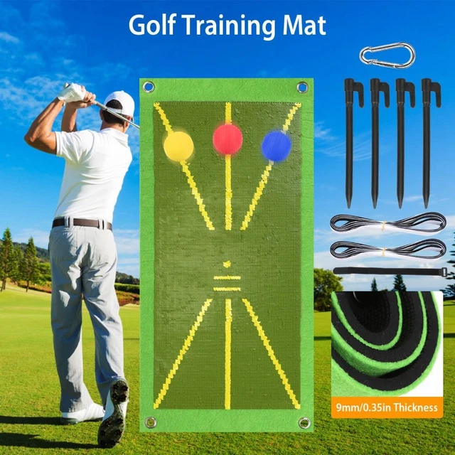 18.85x9.25x0.35in Golf Training Mat for Swing Detection Batting Path Feedback