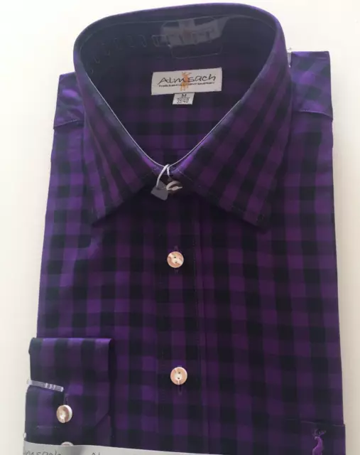 Camicie folcloristiche costume folcloristico uomo camicie a quadri cotone almsacco multicolore a quadretti S