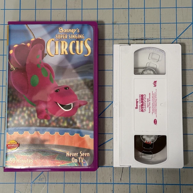 Barney S Super Singing Circus Vhs 2000 Barney Home Video Tape Barney S Super Singing Circus Vhs 2000 Barney Home Video Tape