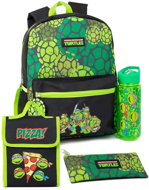 TEENAGE MUTANT NINJA Turtles 4 Piece Backpack Bottle Lunch Bag Pencil ...
