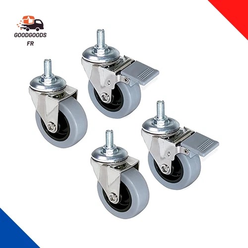 Lot De 5 Roulettes Pivotantes Pour Meubles, Chaises De Bureau Roulettes