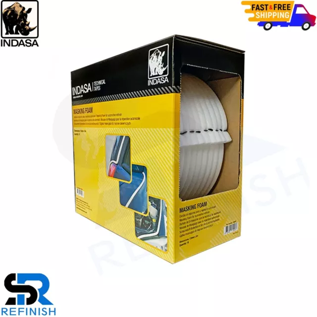 Indasa Rhyno Refinishing Soft Edge Foam Masking Tape 13mm x50m Roll 80C Low Bake