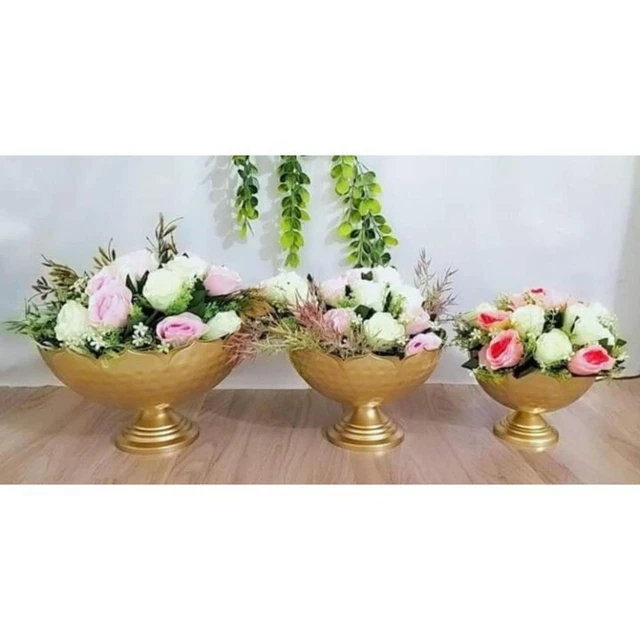 Taj Bowl Set Flower/ Candle Festive Decor Set of 3 Urli for Home Decor