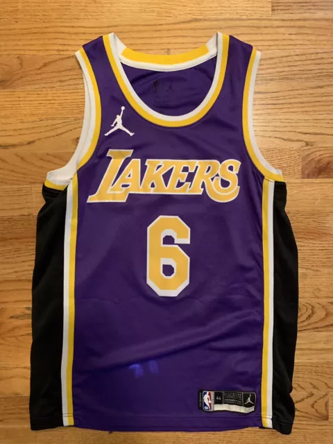 Jordan Men's Los Angeles Lakers​​ Dri-FIT NBA ​Statement Swingman Jersey-Purple/James  - Hibbett