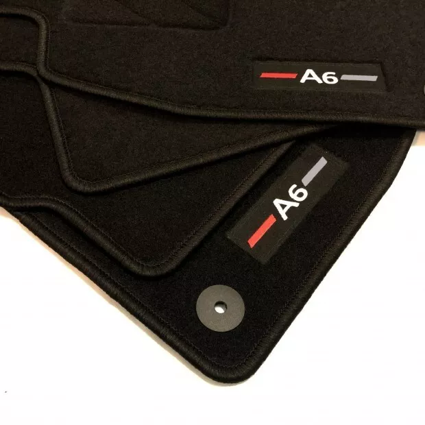 Tapis de Sol pour Audi A6 C6 S6 RS6 S-LINE Logo Velours Voiture 2004-2006