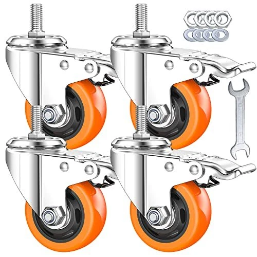 Stem Casters Heavy Duty Swivel Threaded Stem Caster Wheels with American Size