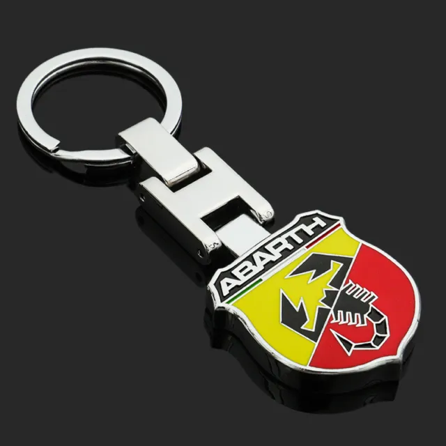 Abarth Logo Metal Car Keyring Keychain Metal Key Ring AUS