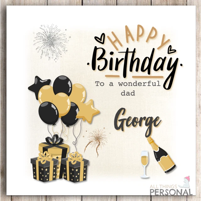 PERSONALISED BIRTHDAY CARD for Dad Son Grandson Husband Friend Brother ...