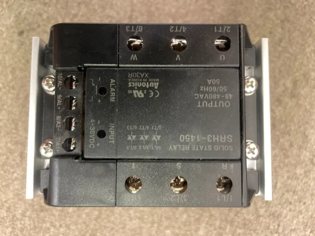 Solid State Relay, Ssr, Srh3-1450, 480Vac, 50Amps, 4-30Vdc, 3Phases