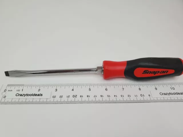 Snap On Tools New SGD6BR 5/16" Flat Tip RED Soft Grip Standard Screwdriver USA