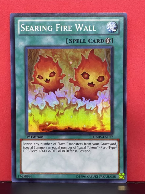 Searing Fire Wall - HA05-EN027 - Yugioh Super Rare 1st Edition - NM