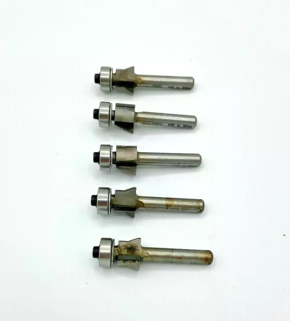 5  Flush & Bevel Trimming Router Bit, 1/4" Shank  Carbide Tip Made in USA