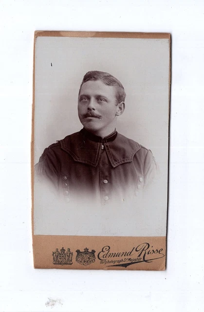 CDV Foto Herrenportrait / Beamter im Bergbau ? - Bochum / Norderney um 1900