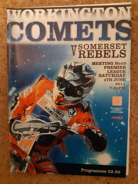 WORKINGTON vs SOMERSET SPEEDWAY PROGRAMME 04/06/2011 (EXCELLENT CONDITION)