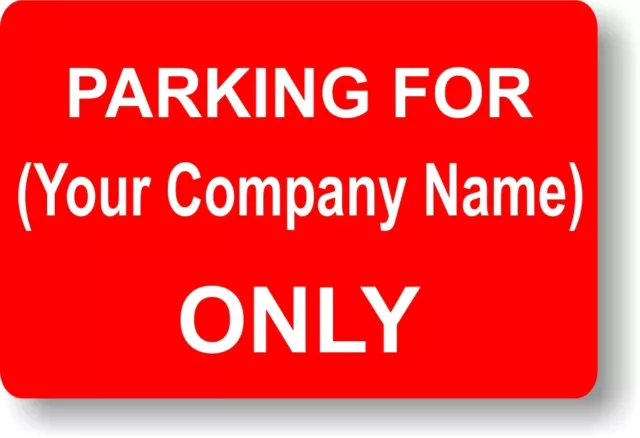 Customised Sign RIGID PLASTIC 300 x 200mm Parking