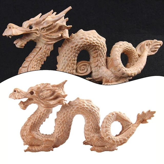 Cadre Mural Dragon – Sculpture Bois Fait Main – Signé – Art Celte – 30x40cm