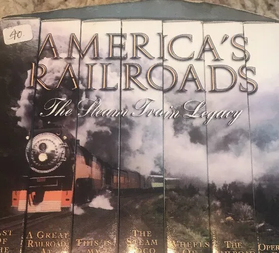 Ensemble 7 VHS locomotive moteur âge d'or Americas Railroads The Steam Train Legacy 2